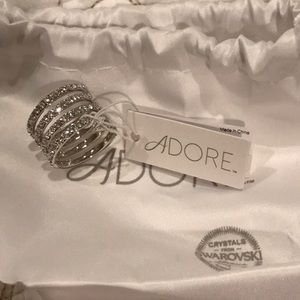 Adore Swarovski Pave Coil Ring